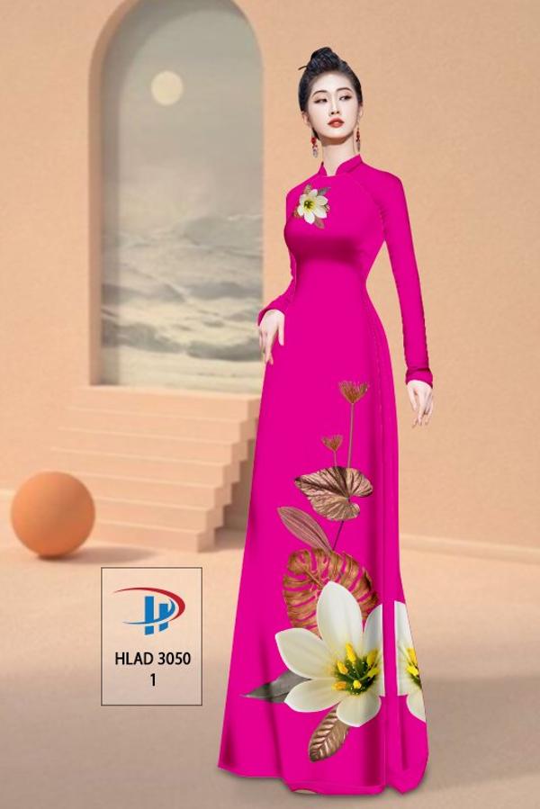 Vải Áo Dài Hoa In 3D AD HLAD3050 10